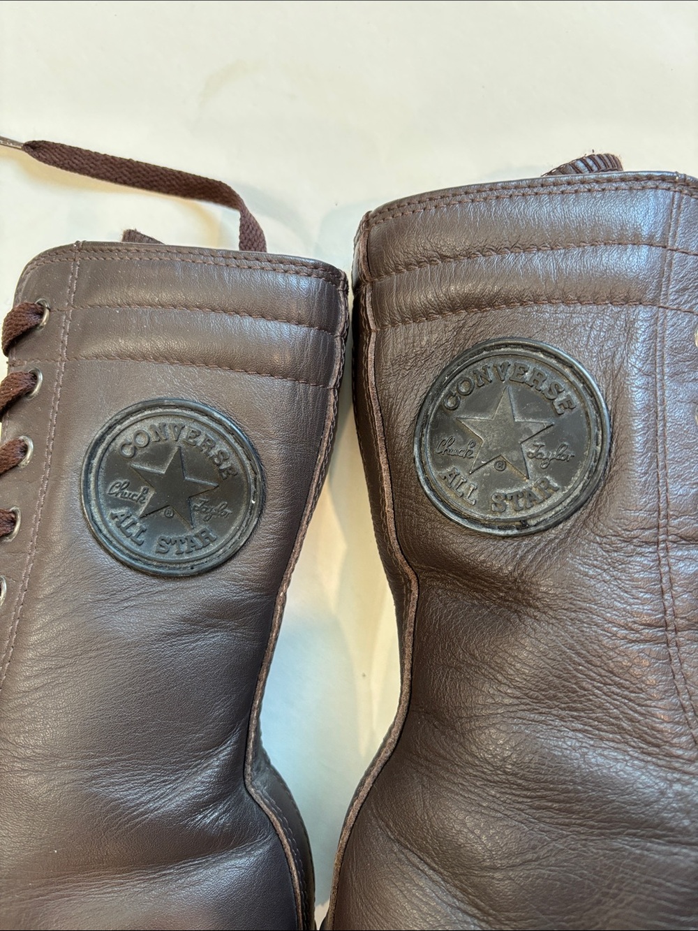 Converse XX-Hi Brown Leather Knee High Chuck Taylor Boots Size 8 W, Converse 6 - Picture 10 of 13